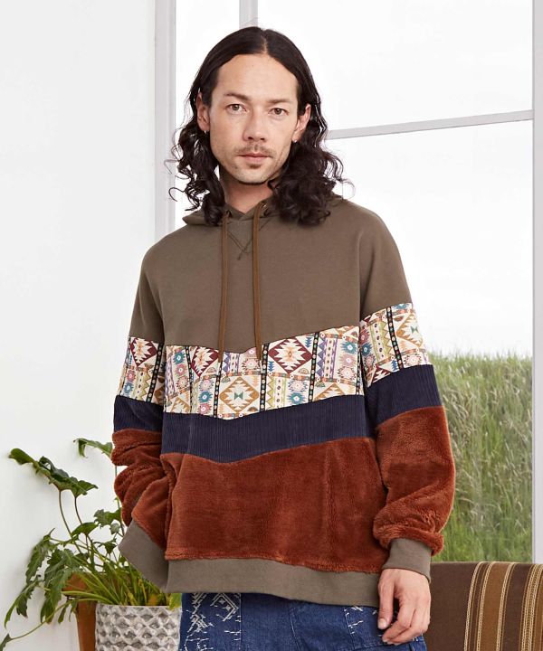 Men's Patchwork Hoodie