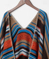 Mexican Color Striped Poncho Scarf