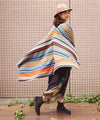 Mexican Color Striped Poncho Scarf