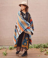 Mexican Color Striped Poncho Scarf