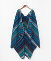 Mexican Color Striped Poncho Scarf