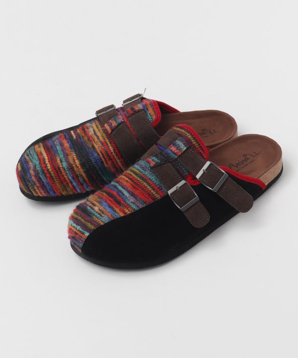 Patchwork Slip On Sandals