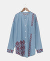 Bohemian Embroidery Denim Shirt