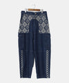 Embroidered Bohemian Denim Pants