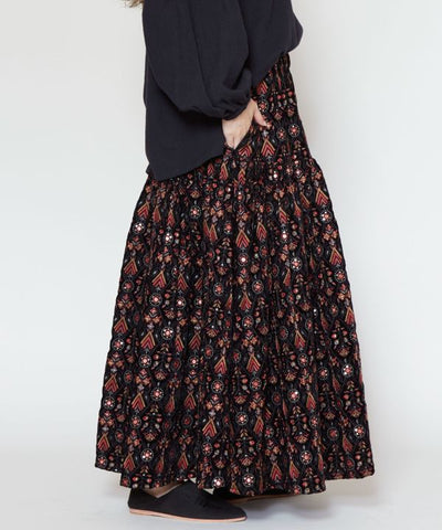 Bohemian Embroidered Skirt