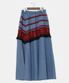 Nomadic Embroidery Denim Skirt