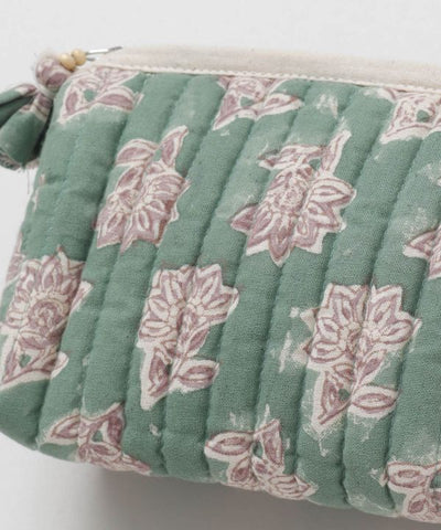 Block Print Quilted Pouch - S