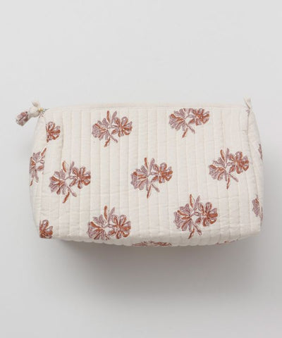 Block Print Quilted Pouch - L