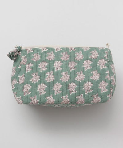 Block Print Quilted Pouch - L