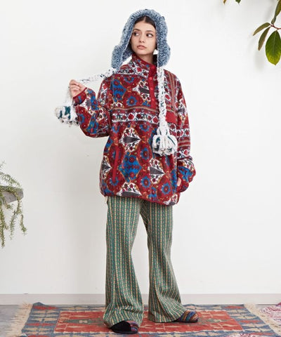 Amina x grn Kilim Pattern Fleece Top