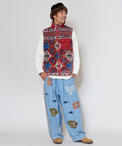 Amina x grn Kilim Pattern Fleece Vest