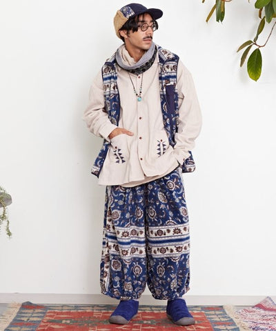 Amina x grn Kilim Pattern Fleece Pants