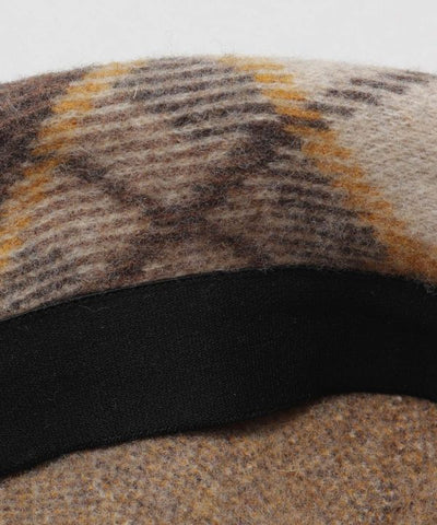 Wool Plaid Beret Hat