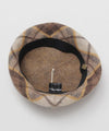 Wool Plaid Beret Hat