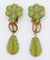 Czech Glass Flower Clip Earrings