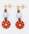 Czech Glass Suns Earrings