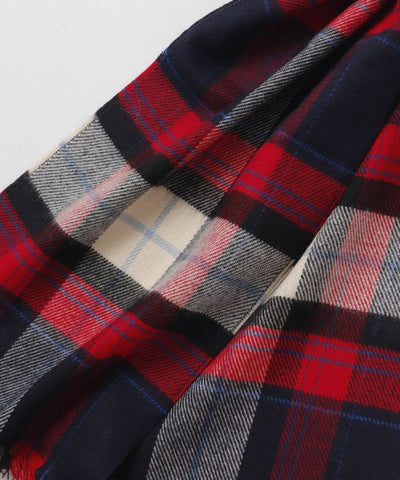 Pierre Quioc Checkerred Scarf