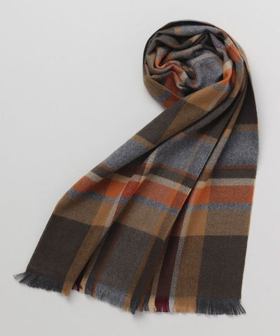 Pierre Quioc Checkerred Scarf