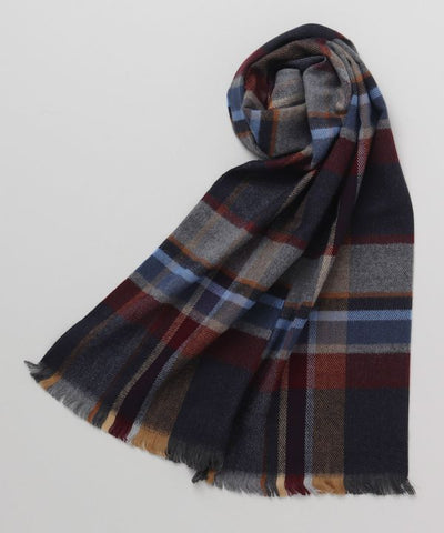 Pierre Quioc Checkerred Scarf