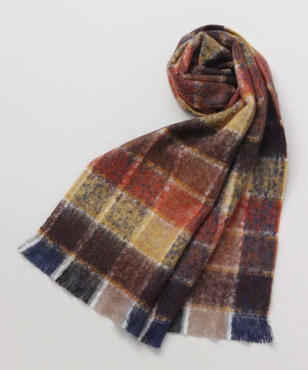 Pierre Quioc Checkerred Scarf