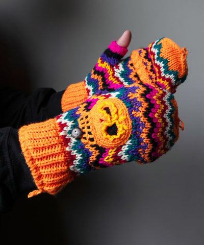 Handknit Calavera Gloves