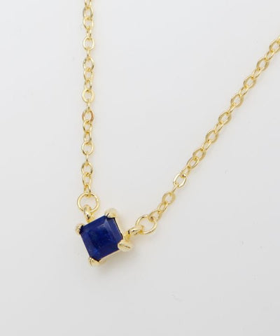 Square Cut Lapis Lazuli Necklace