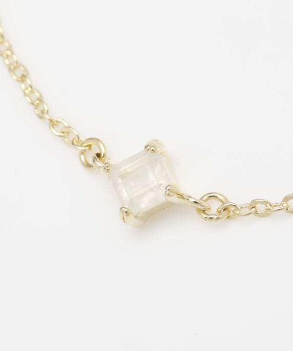 Square Cut Rainbow Moonstone Bracelet