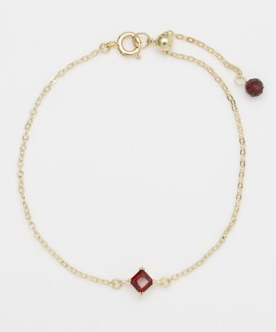 Square Cut Garnet Bracelet