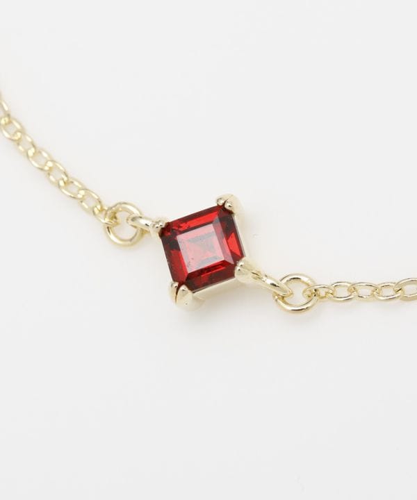 Square Cut Garnet Bracelet