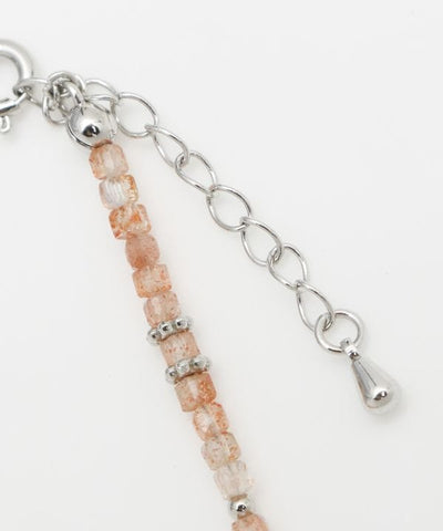 Square Shape Sunstone Beads Necklace