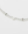 Square Shape Rainbow Moonstone Beads Necklace