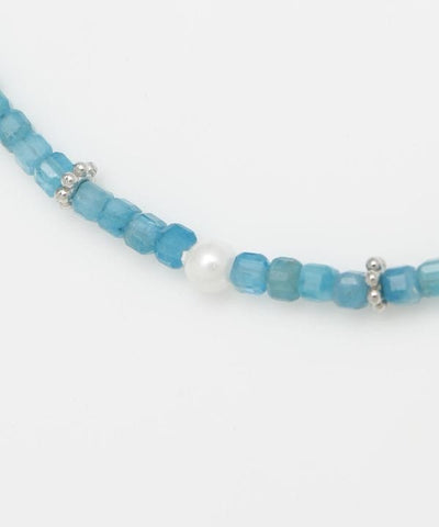 Square Shape Apatite Beads Necklace