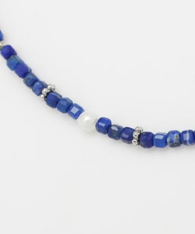 Square Shape Lapis Lazuli Beads Necklace