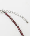 Square Shape Garnet Beads Necklace