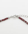 Square Shape Garnet Beads Necklace