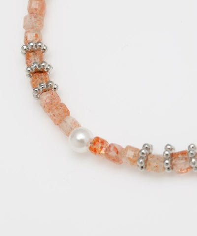 Square Shape Sunstone Beads Bracelet