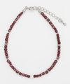 Square Shape Garnet Beads Bracelet