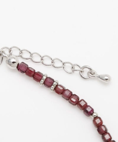 Square Shape Garnet Beads Bracelet