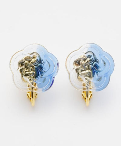 Gradient Glass Clip Earrings