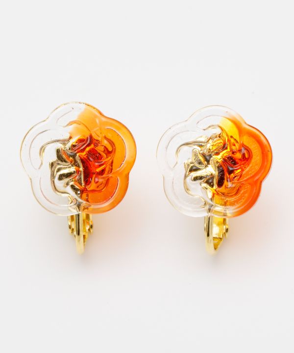 Gradient Glass Clip Earrings