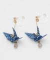 Origami Crane Clip Earrings