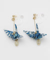 Origami Crane Clip Earrings