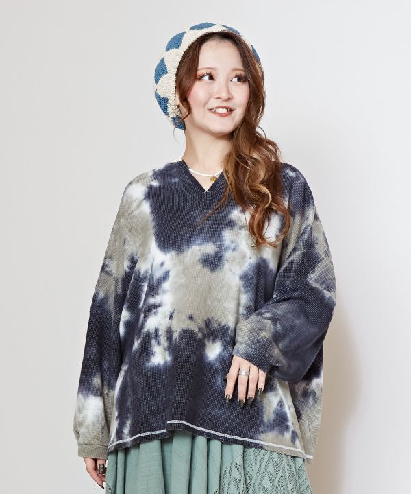 Tie Dye Waffle Long Sleeve T-shirt