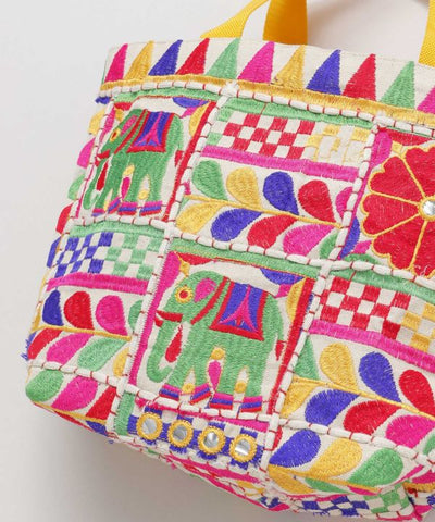 Colorful Embroidered Handbag