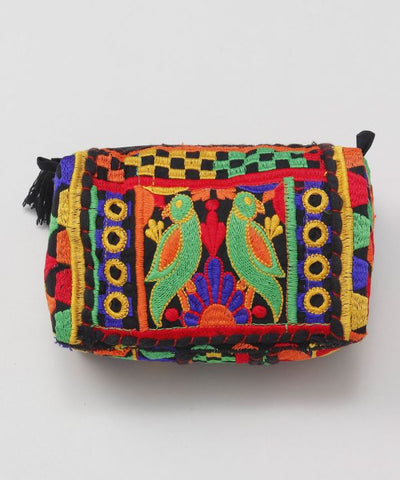 Colorful Embroidered Pouch