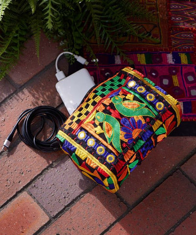 Colorful Embroidered Pouch