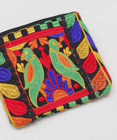 Colorful Embroidered Small Pouch