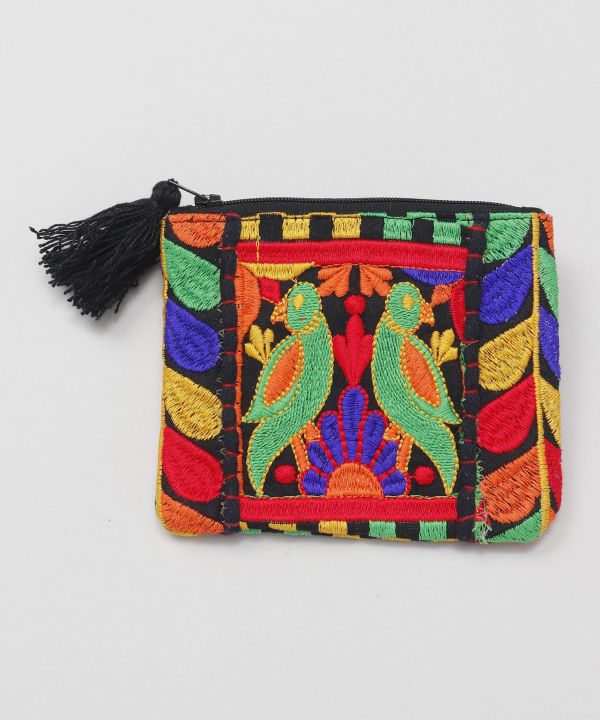 Colorful Embroidered Small Pouch