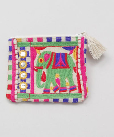 Colorful Embroidered Small Pouch