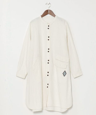 Embroidered Cotton Long Shirt